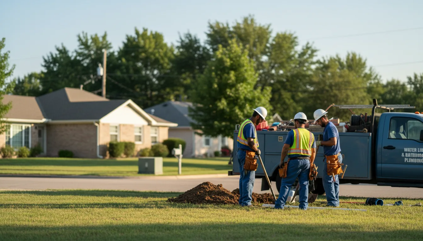 Residential water line and bathroom plumbing service in Martin, SD